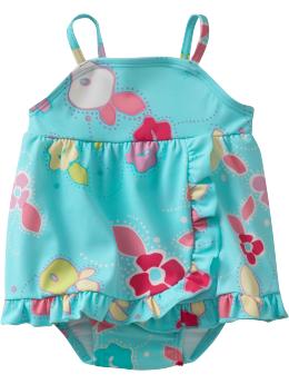 Ruffled Skirted Swimsuits for Baby