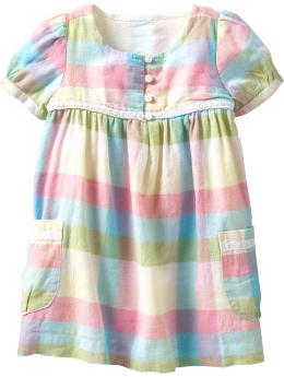 Plaid Linen-Blend Dresses for Baby
