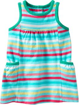 Printed Slub-Knit Dresses for Baby