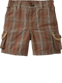 Plaid Cargo Shorts for Baby