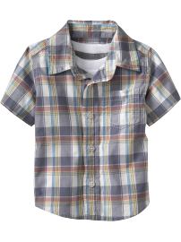 Woven Plaid Shirts for Baby