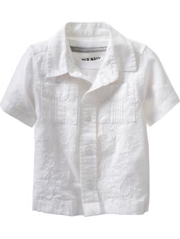 Linen-Blend Guayabera Shirts for Baby