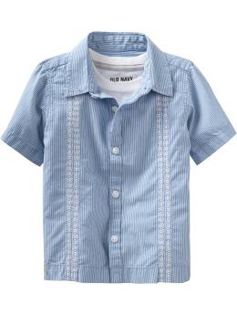 Embroidered Guayabera Shirts for Baby
