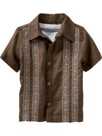 Embroidered Guayabera Shirts for Baby