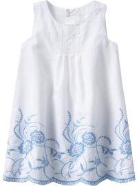 Floral-Embroidered Border Dresses