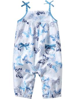 Butterfly-Print Bubble One-Pieces for Baby