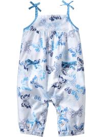 Butterfly-Print Bubble One-Pieces for Baby
