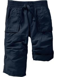 Twill Pull-On Roll-Up Pants for Baby