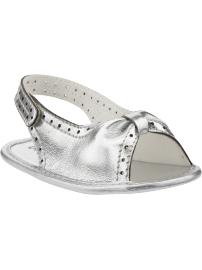 Metallic Faux-Leather Peep-Toe Shoes for Baby
