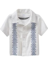 Embroidered Guayabera Shirts for Baby