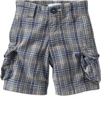 Plaid Cargo Shorts for Baby