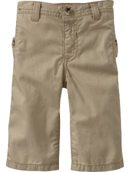 Button-Pocket Twill Pants for Baby