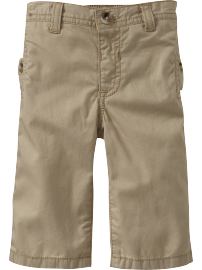 Button-Pocket Twill Pants for Baby