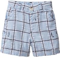 Plaid Patch-Pocket Shorts for Baby