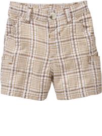 Plaid Patch-Pocket Shorts for Baby