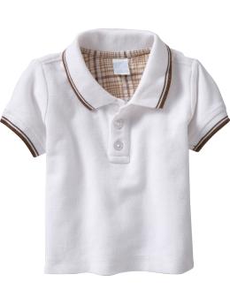 Tipped Pique Polos for Baby