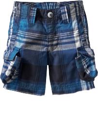 Plaid Cargo Shorts for Baby