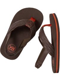 Braided Faux-Leather Flip-Flops for Baby