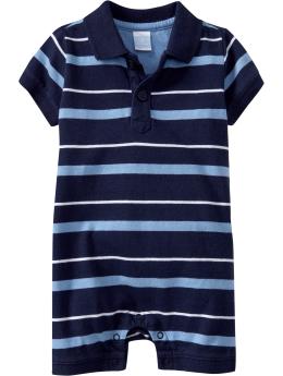 Striped Polo One-Pieces for Baby