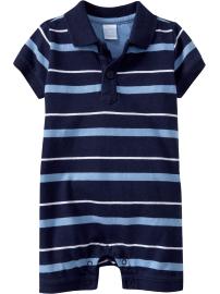 Striped Polo One-Pieces for Baby