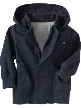 Jersey-Lined Twill Jackets for Baby