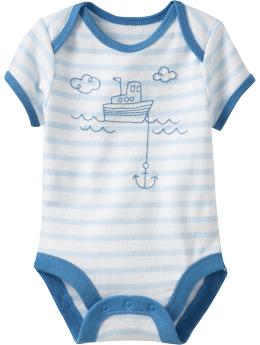 Striped Sailor Bodysuits for Baby