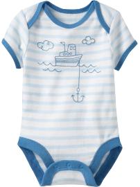 Striped Sailor Bodysuits for Baby