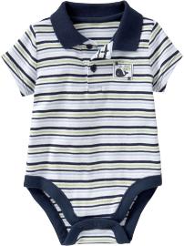 Striped Polo Bodysuits for Baby