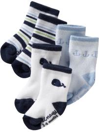 Printed Crew-Sock 3-Packs for Baby