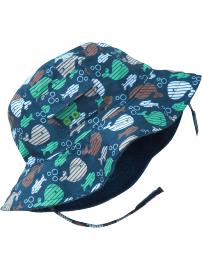 Whale-Print Swim Hats for Baby