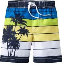 Palm Tree Graphic Swim Trunks for Baby