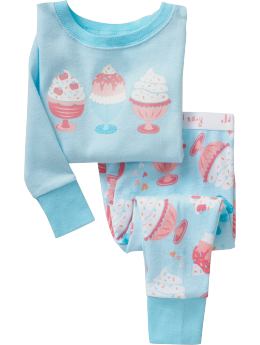 Ice Cream Sundae-Print Sleep Sets for Baby