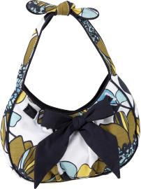 Floral-Print Bow-Tie Hobos for Baby
