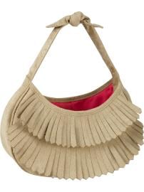 Fringed Faux-Suede Hobos for Baby