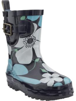 Floral-Print Rain Boots for Baby