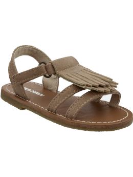 Fringed Faux-Suede Sandals for Baby