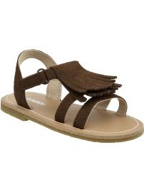 Fringed Faux-Suede Sandals for Baby