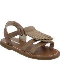 Fringed Faux-Suede Sandals for Baby