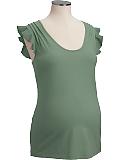 Maternity Flutter-Sleeve Tees