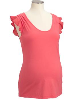 Maternity Flutter-Sleeve Tees