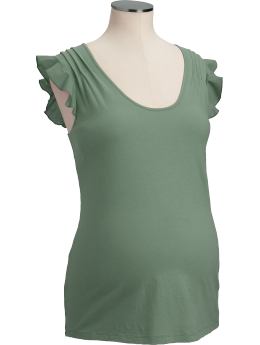 Maternity Flutter-Sleeve Tees