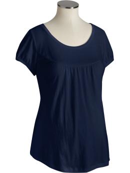 Maternity Pieced-Yoke Jersey Tees