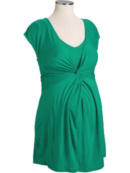 Maternity Double-Layer Knot-Front Tops