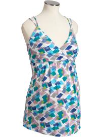 Maternity Slub-Knit Cross-Front Camis
