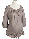 Maternity Drop-Waist Peasant Tops