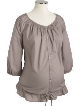 Maternity Drop-Waist Peasant Tops