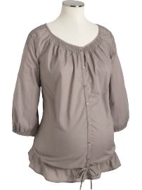 Maternity Drop-Waist Peasant Tops