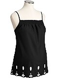 Maternity Lightweight Smocked Cut-Out Tops