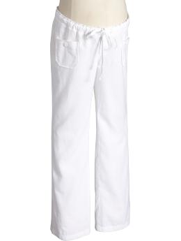 Maternity Real-Waist Linen-Blend Pants