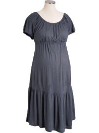 Maternity Tiered Flutter-Sleeve Dresses